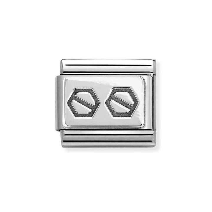 Nomination Classic Silver Double Hexagon Screw Charm - MococoNomination330102/628033497537713Charms and Links