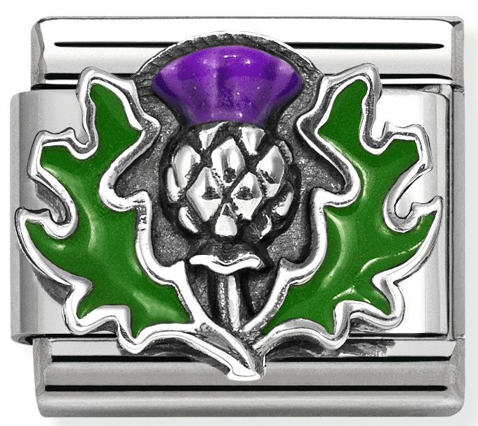 Nomination Classic Silver Enamel Thistle Charm - MococoNomination330204/43Charms