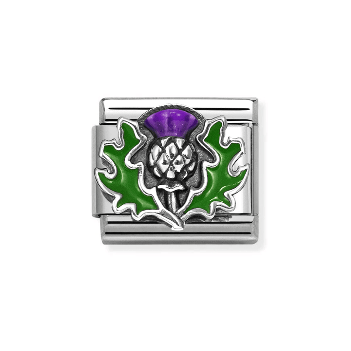 Nomination Classic Silver Enamel Thistle Charm - MococoNomination330204/438033497576095Charms