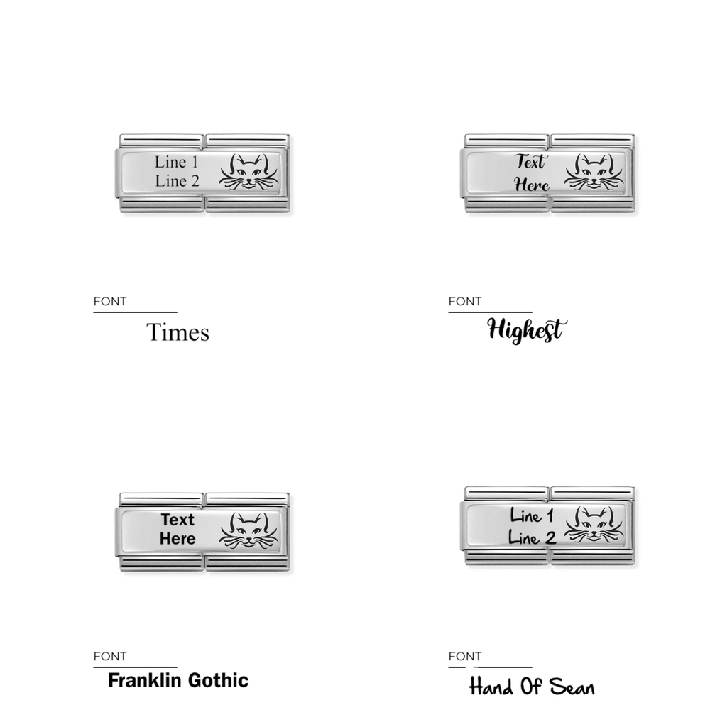 Nomination Classic Silver Engravable Double Cat Charm - MococoNomination330710/17/WEB8033497453563Charms and Links
