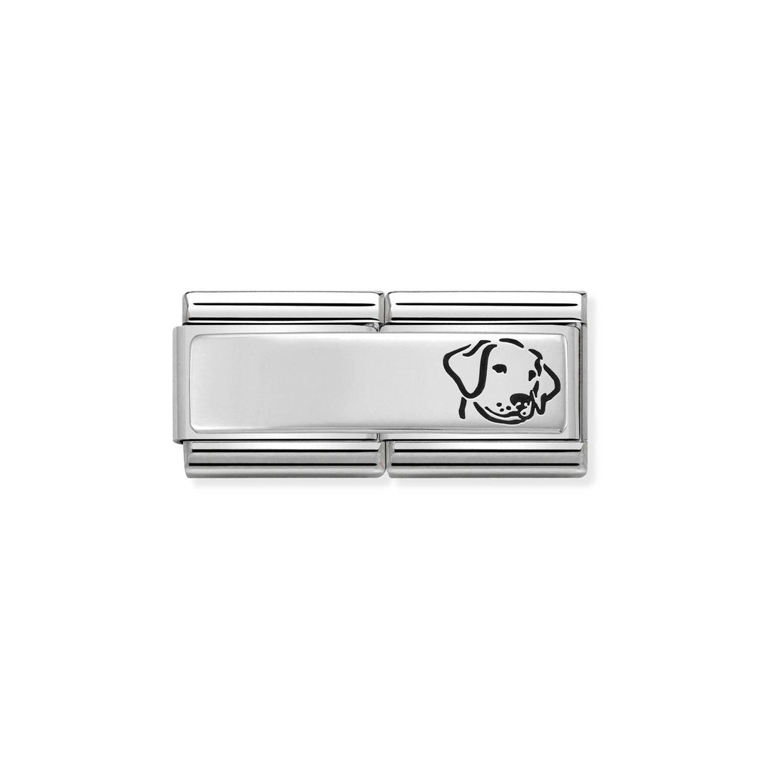 Nomination Classic Silver Engravable Double Dog Charm - MococoNomination330710/16/WEB8033497453556Charms and Links
