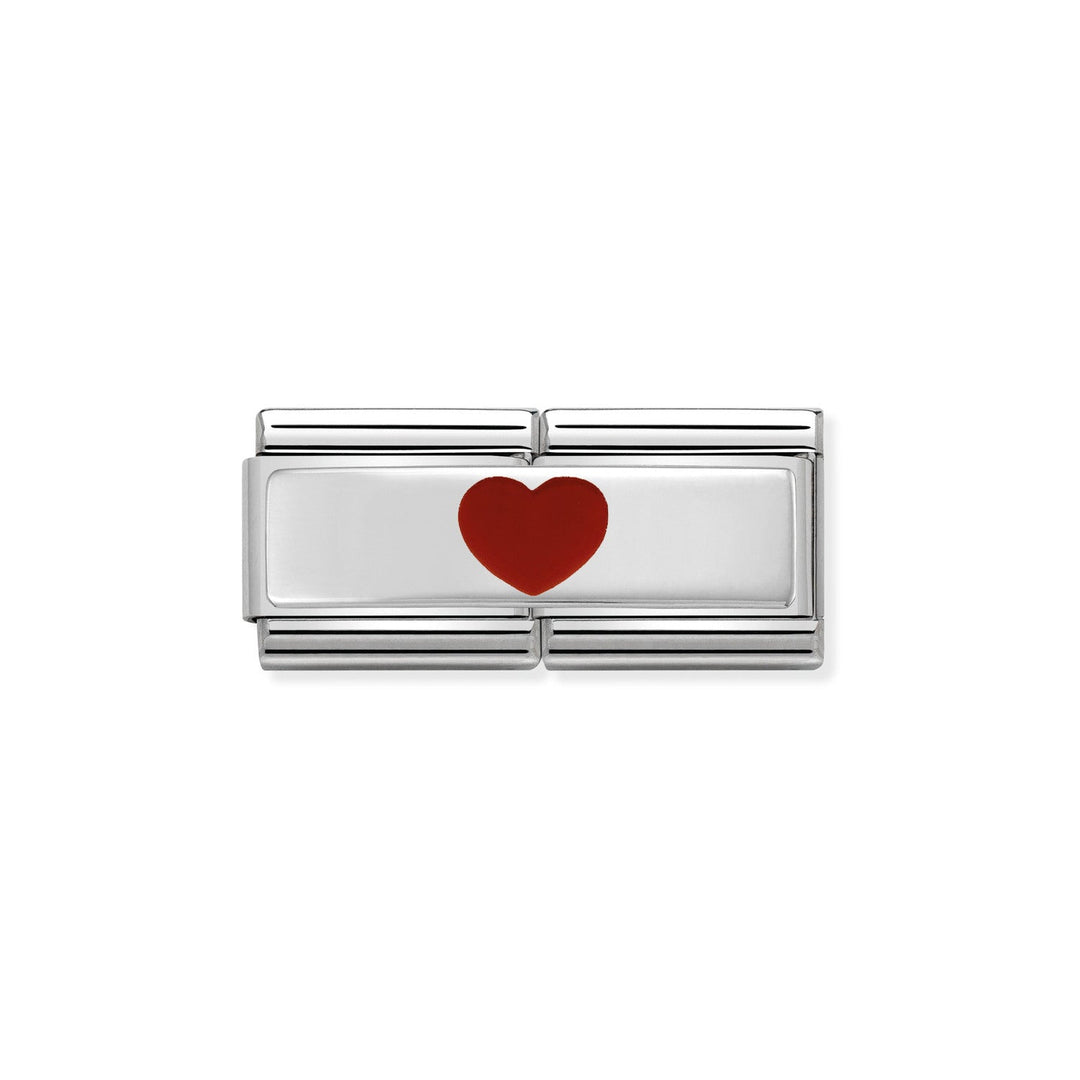 Nomination Classic Silver Engravable Double Red Heart Charm - MococoNomination330721/10/WEB8033497526571Charms and Links