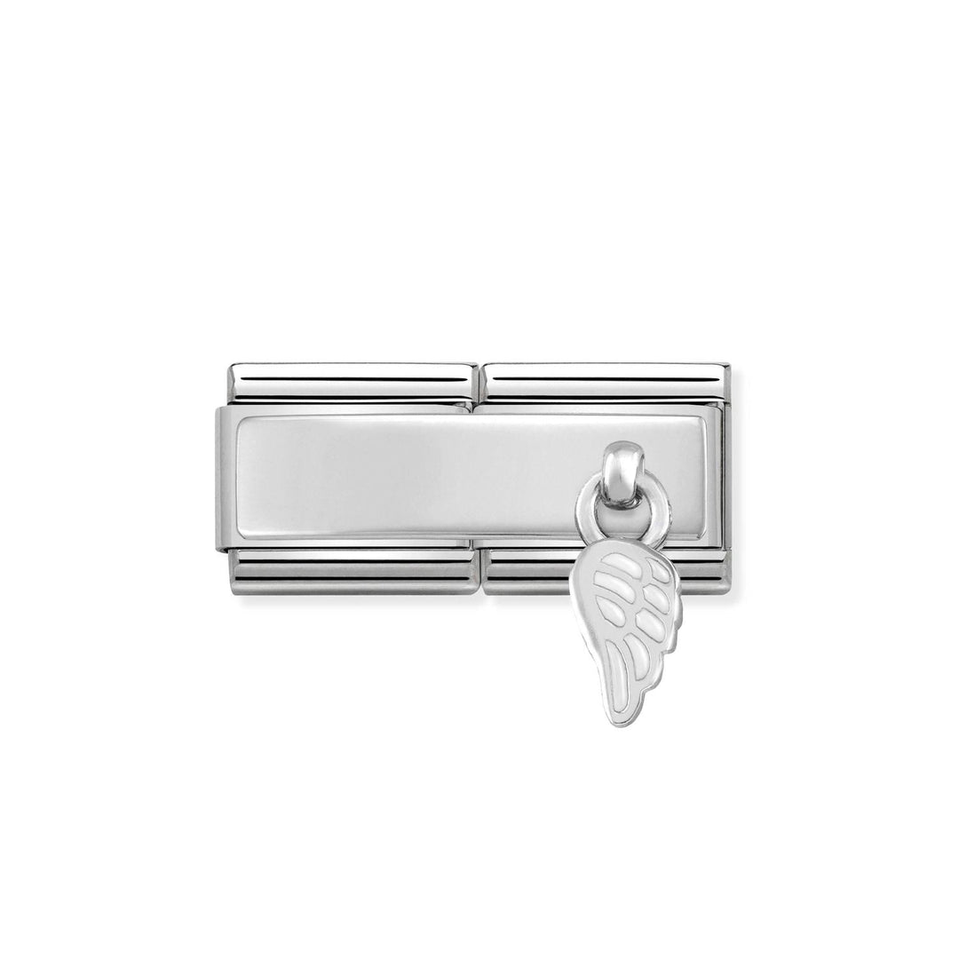Nomination Classic Silver Engravable Double White Wing Charm - MococoNomination330780/01/WEB8033497461483Charms and Links