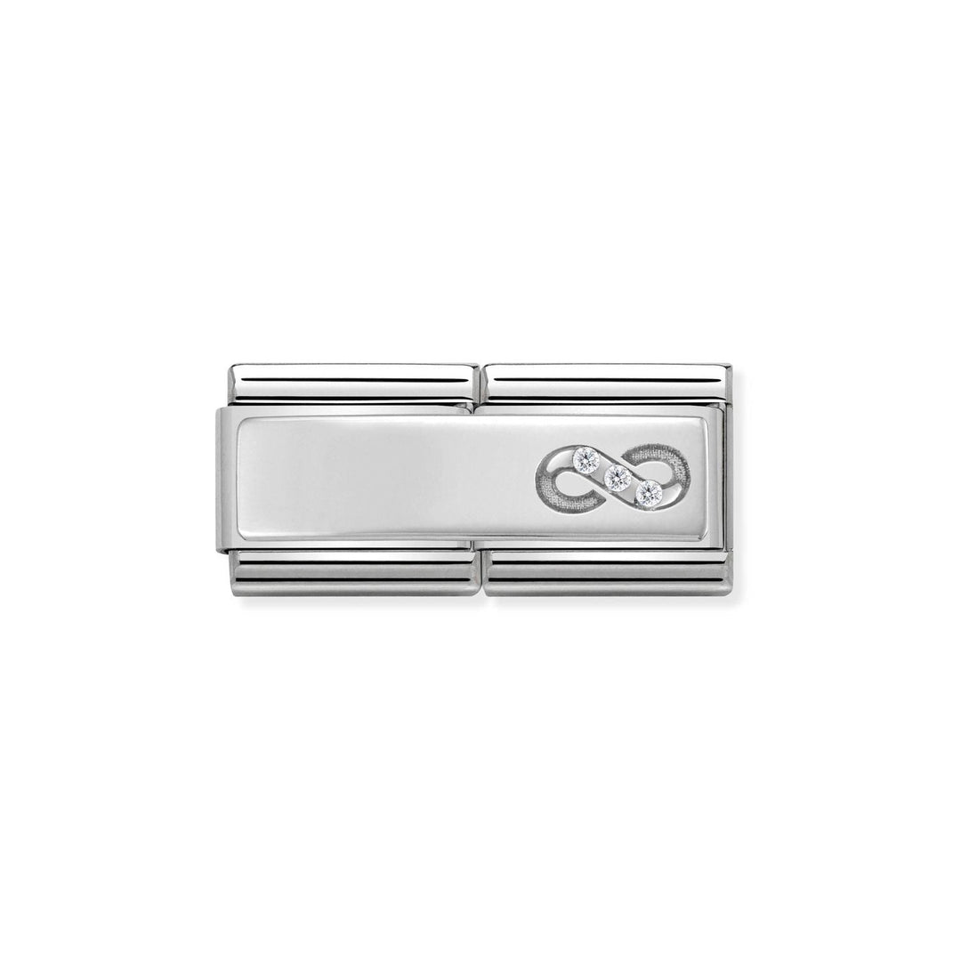 Nomination Classic Silver Engravable Double with CZ Infinity Symbol Charm - MococoNomination330731/14/WEB8033497453655Charms and Links