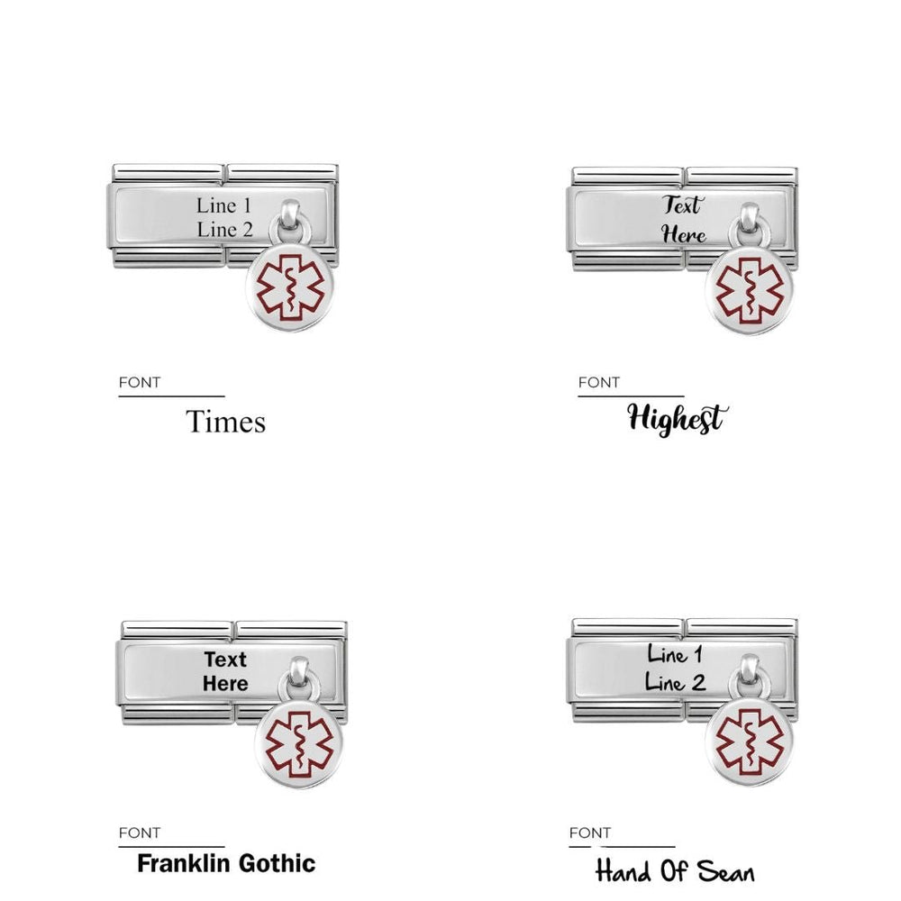 Nomination Classic Silver Engravable Medical Alert Charm - MococoNomination330780/02/WEB8033497465368Charms and Links