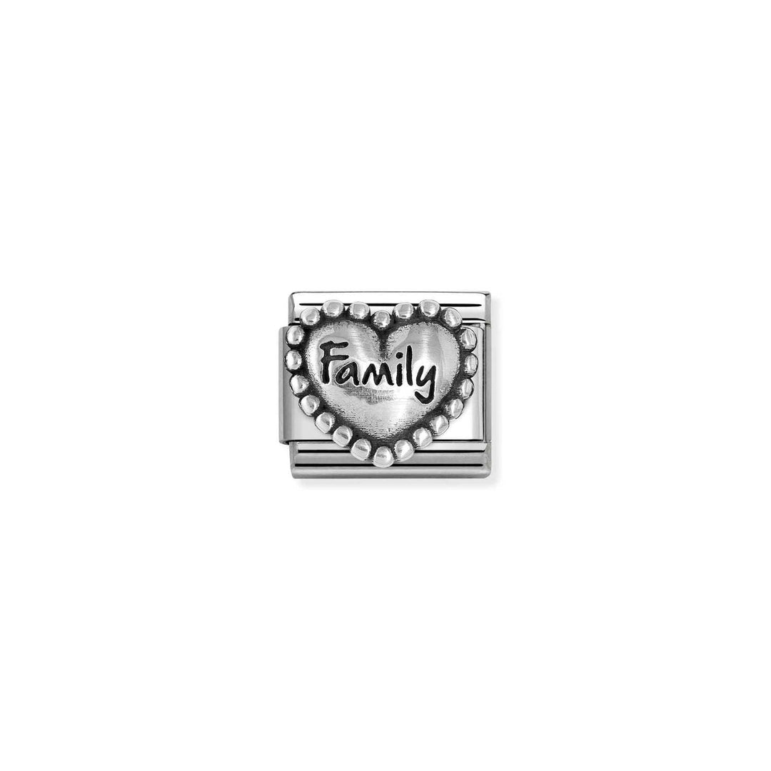Nomination Classic Silver Family Beaded Heart Charm - MococoNomination330101/848033497553546Charms and Links