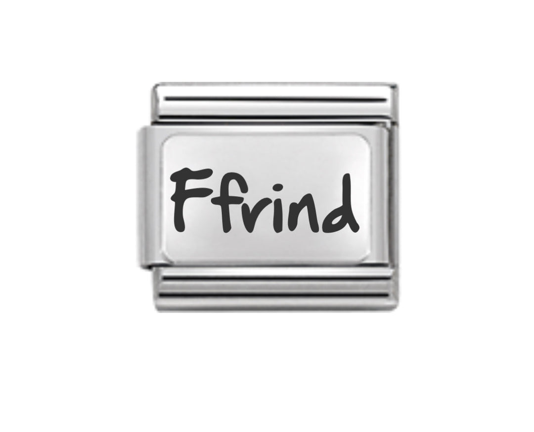 Nomination Classic Silver Ffrind Charm - MococoNomination330104/ffrind8033497432780Charms