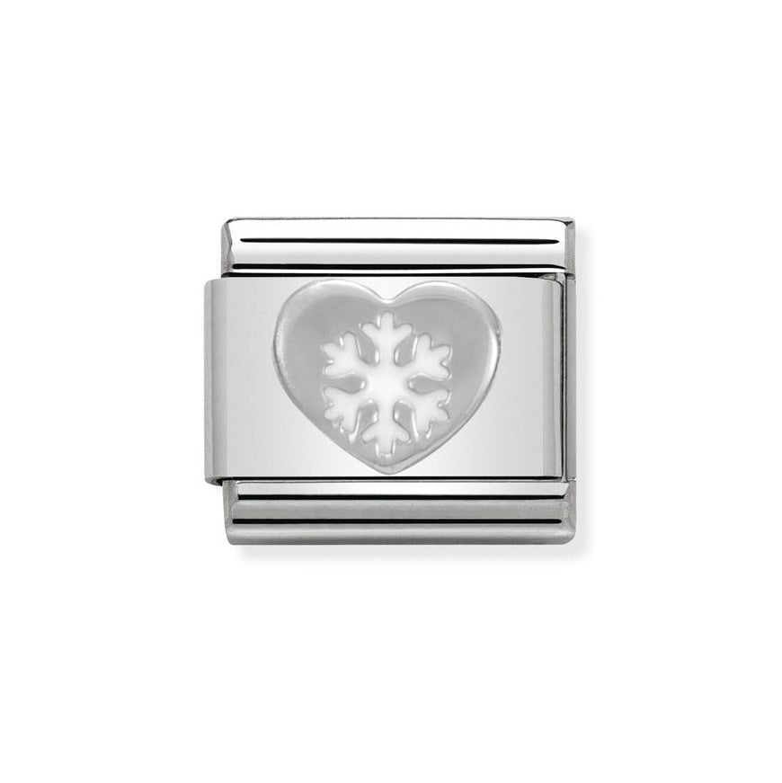 Nomination Classic Silver Heart with Snowflake Charm - MococoNomination330204/028033497333490Charms and Links