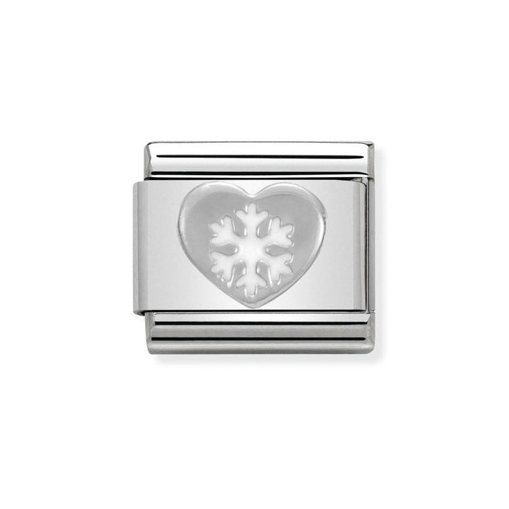 Nomination Classic Silver Heart with Snowflake Charm - MococoNomination330204/028033497333490Charms and Links