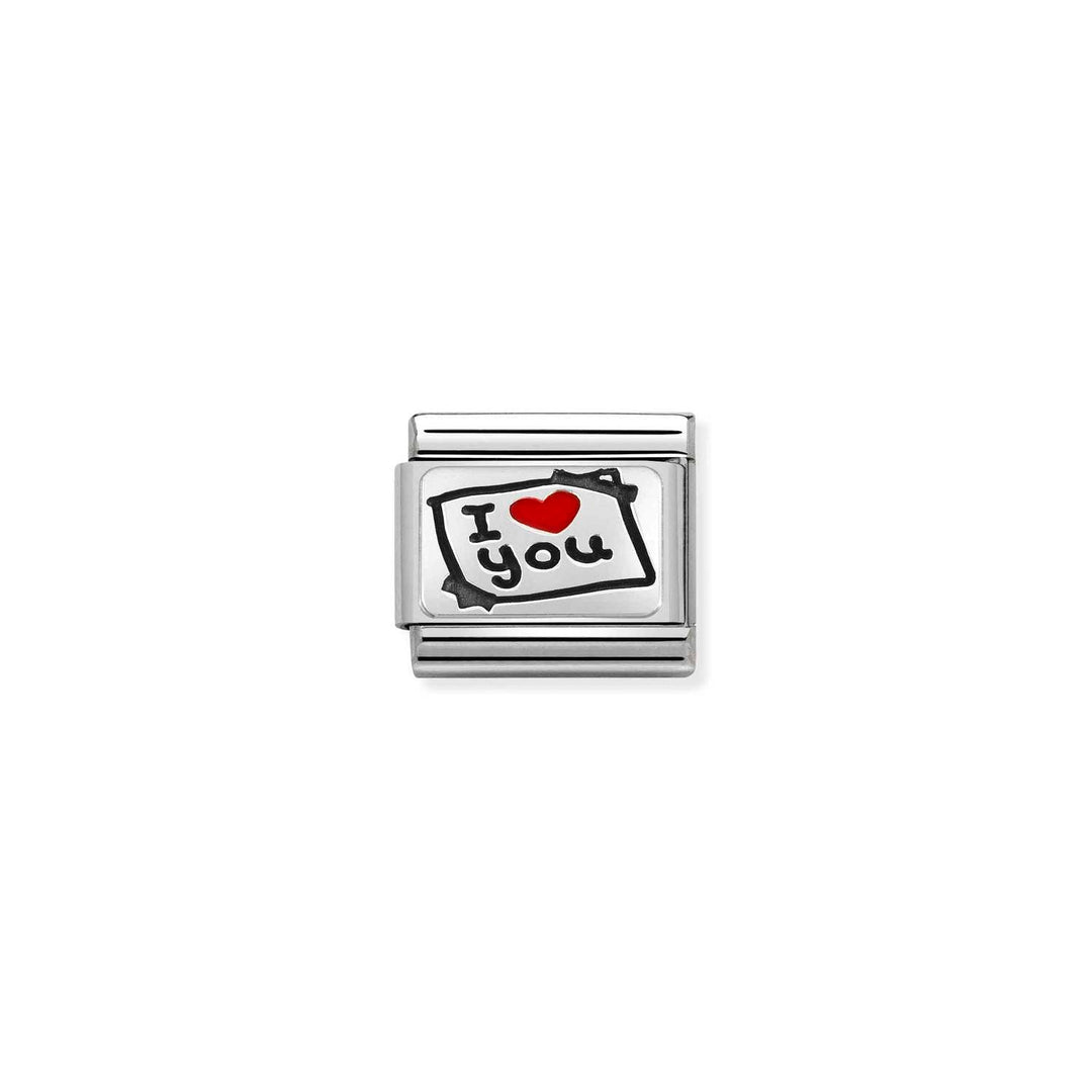 Nomination Classic Silver I Love You Card Charm - MococoNomination330208/508033497504883Charms and Links