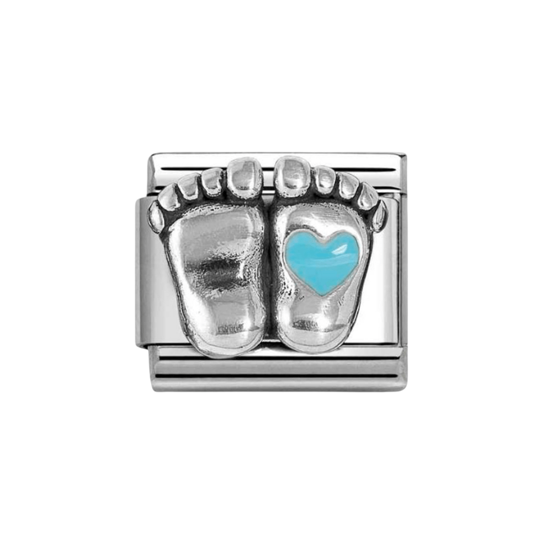 Nomination Classic Silver Light Blue Baby Feet Charm - MococoNomination330204/308033497553577Charms and Links