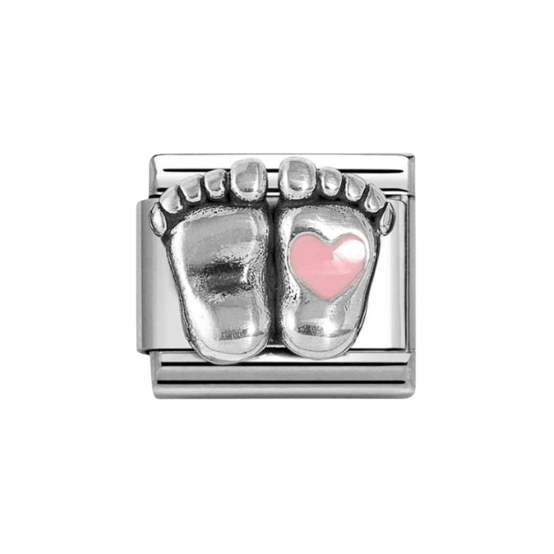 Nomination Classic Silver Light Pink Baby Feet Charm - MococoNomination330204/318033497553584Charms and Links