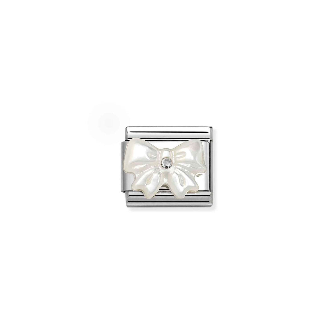 Nomination Classic Silver Mother of Pearl Bow Charm - MococoNomination330509/208033497553775Charms and Links
