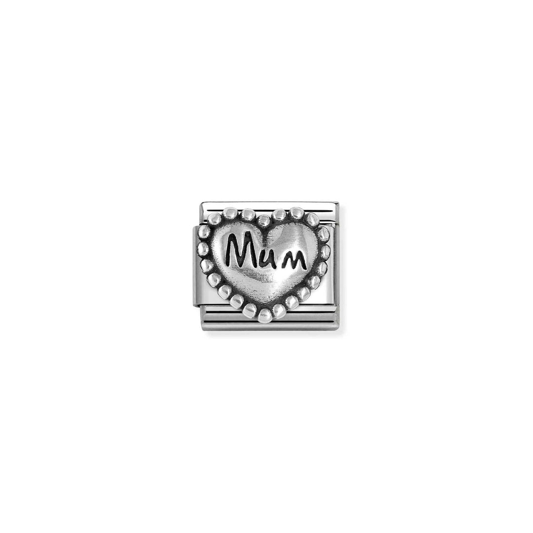 Nomination Classic Silver Mum Beaded Heart Charm - MococoNomination330101/808033497553508Charms and Links