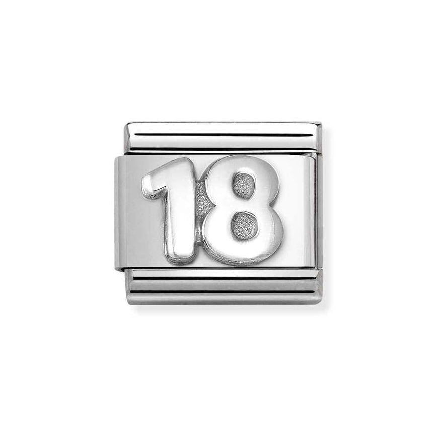 Nomination Classic Silver Number 18 Charm - MococoNomination330101/568033497528148Charms and Links