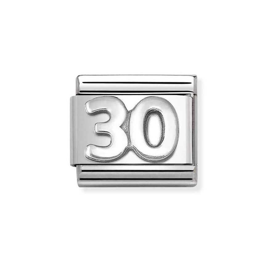 Nomination Classic Silver Number 30 Charm - MococoNomination330101/588033497528162Charms and Links