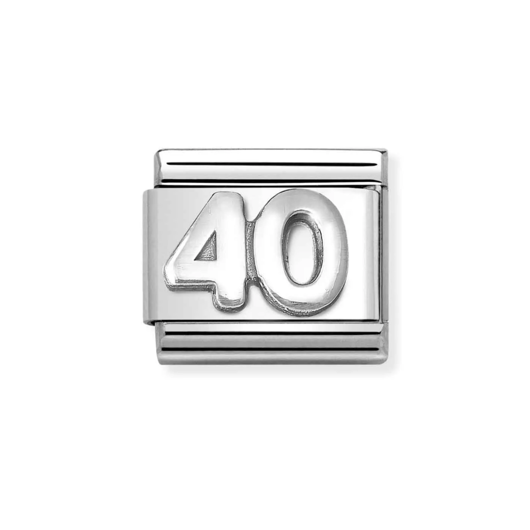 Nomination Classic Silver Number 40 Charm - MococoNomination330101/598033497430366Charms and Links