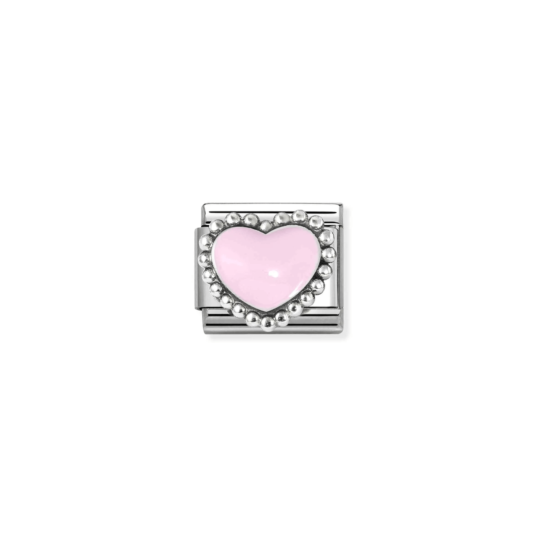 Nomination Classic Silver Pastel Pink Raised Heart Charm - MococoNomination330204/338033497565839Charms and Links