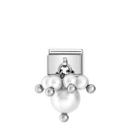 Nomination Classic Silver Pearl Dangle Charm - MococoNomination030609/018033497399854Charms and Links