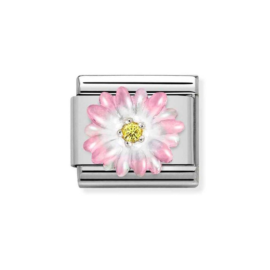 Nomination Classic Silver Pink Flower Charm - MococoNomination330321/058033497510969Charms and Links