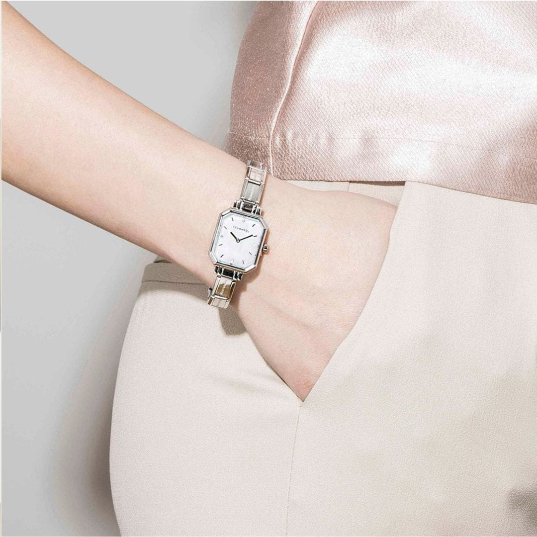 Nomination Classic Silver Rectangular Black Dial Watch - MococoNomination076030/0128033497408129Watches and Accessories