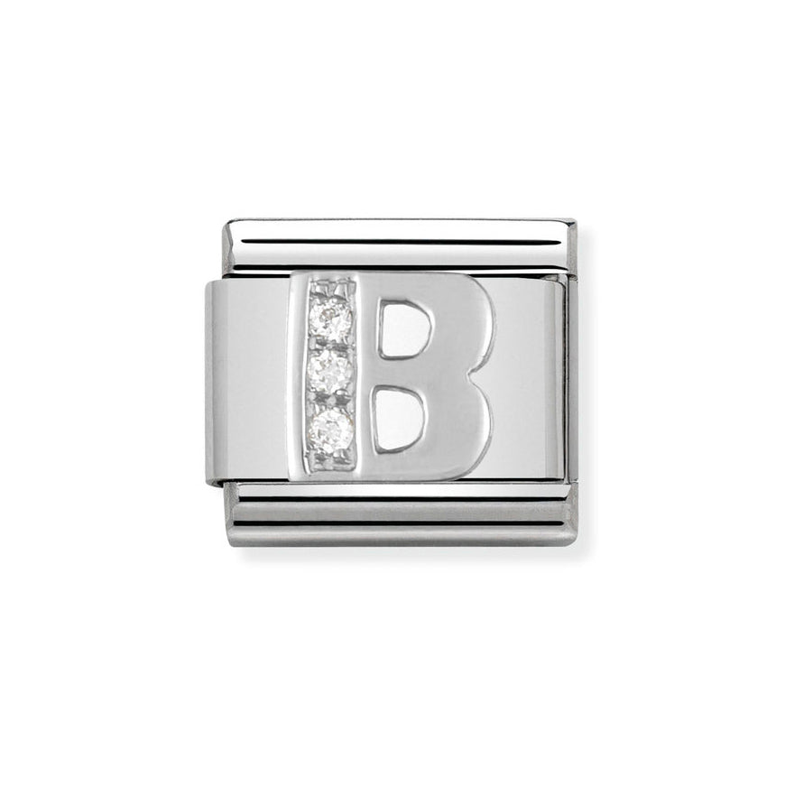 Nomination Classic Silver Sparkle Letter Initials A - Z Charms - MococoNomination330301/028033497273901Charms