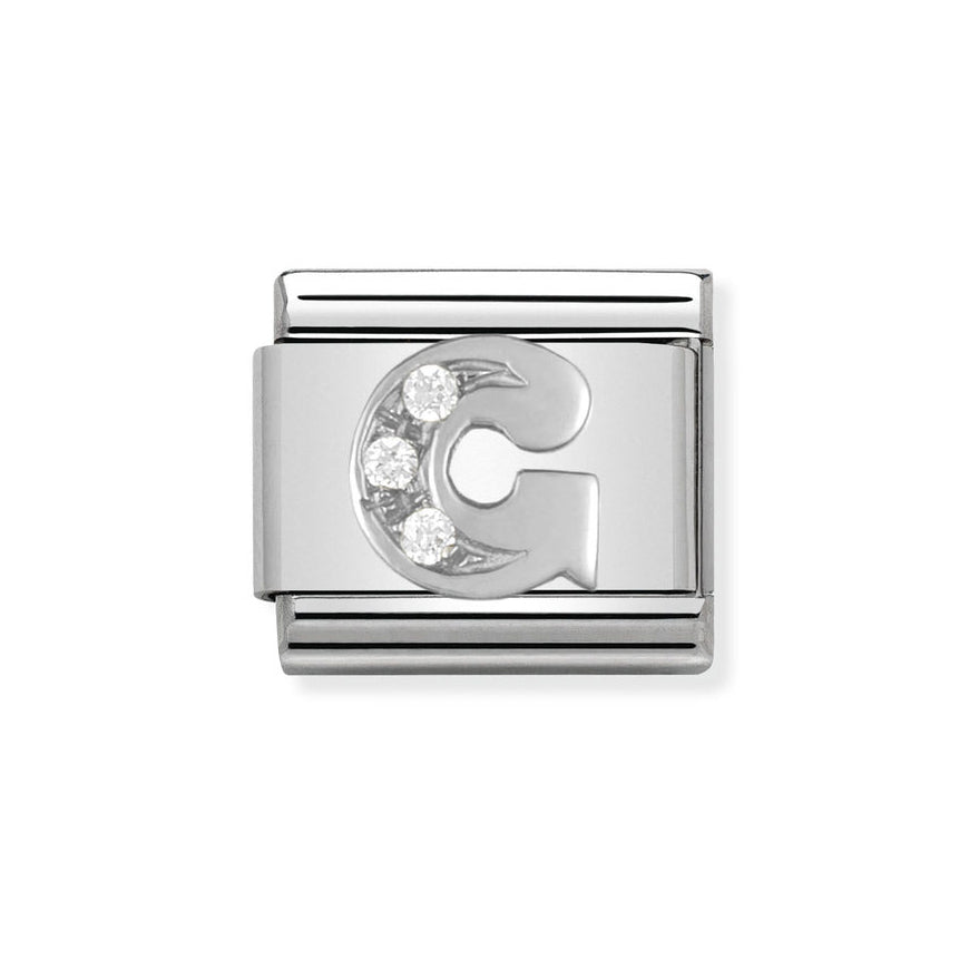 Nomination Classic Silver Sparkle Letter Initials A - Z Charms - MococoNomination330301/078033497273956Charms