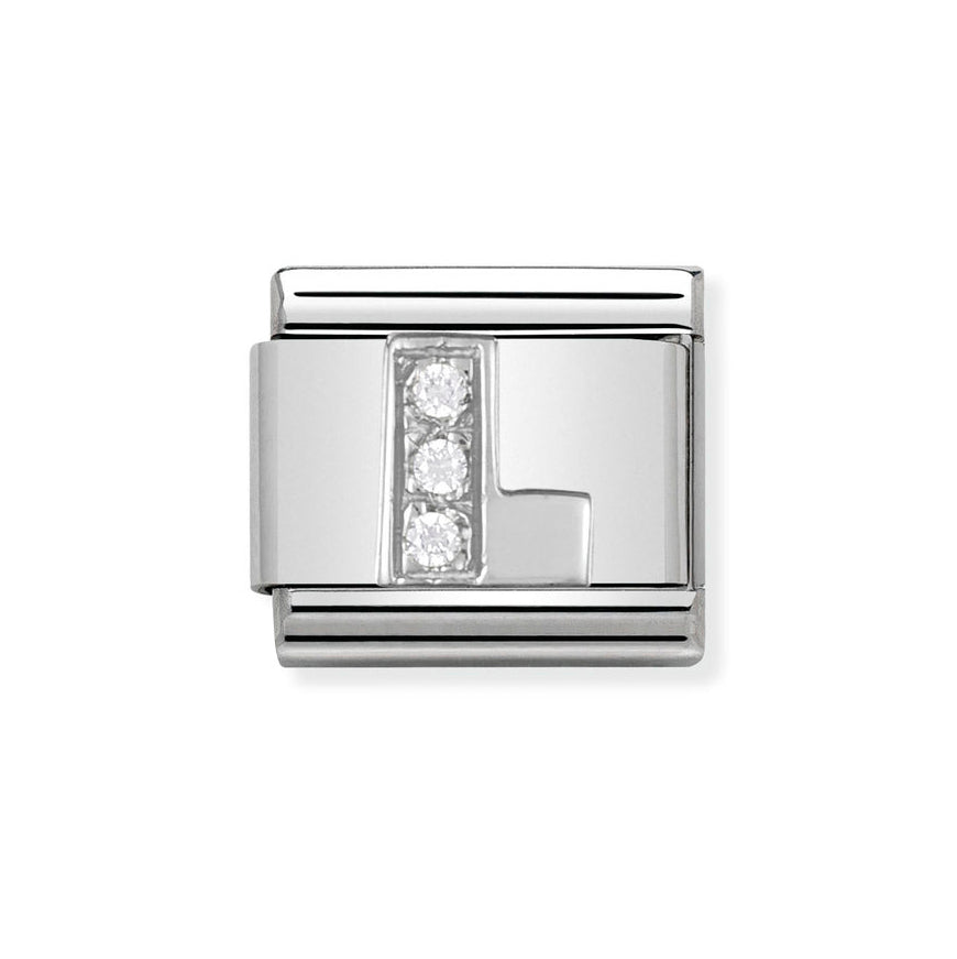 Nomination Classic Silver Sparkle Letter Initials A - Z Charms - MococoNomination330301/128033497273994Charms