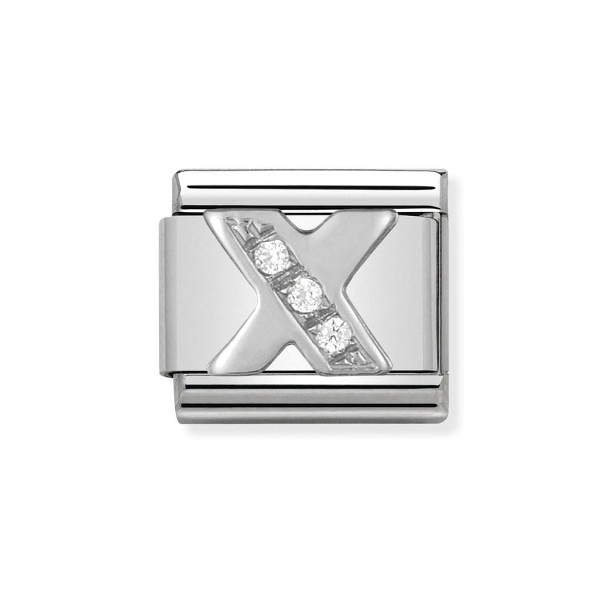 Nomination Classic Silver Sparkle Letter Initials A - Z Charms - MococoNomination330301/248033497274090Charms
