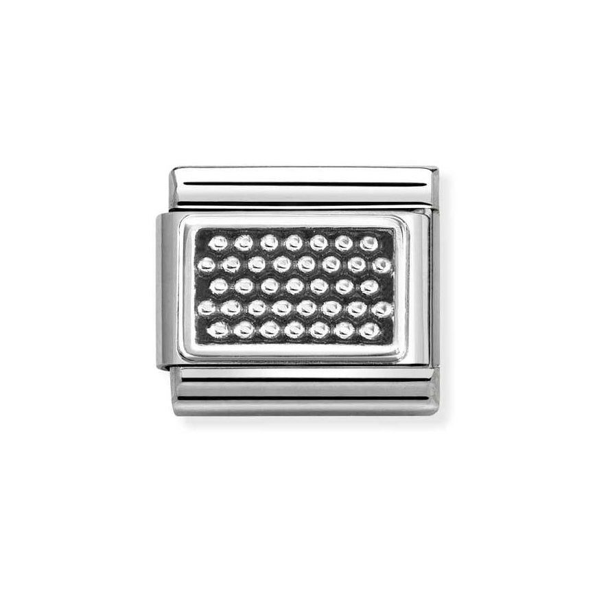 Nomination Classic Silver Striped Dots Charm - MococoNomination330102/608033497537683Charms and Links