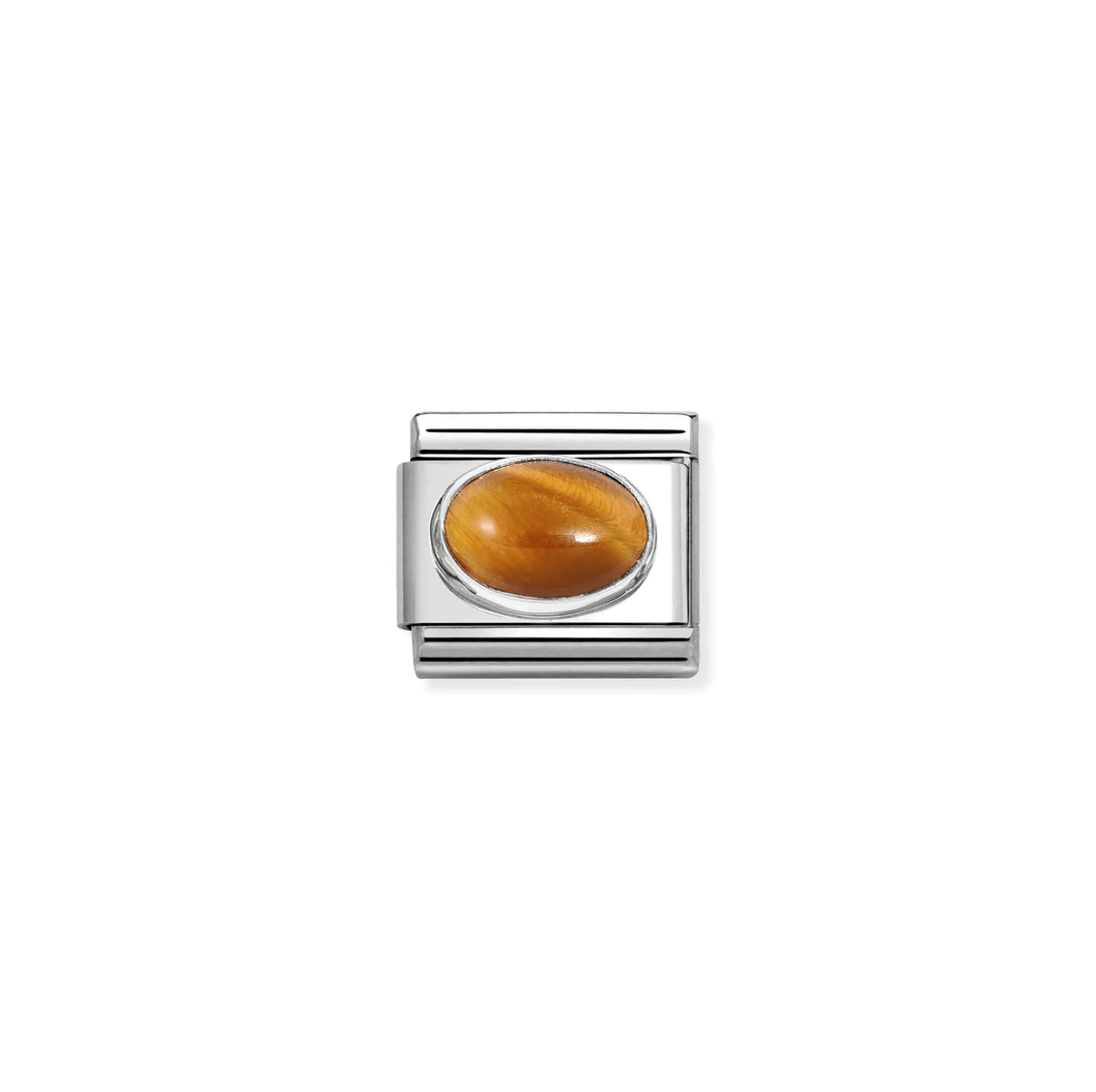 Nomination Classic Silver Tiger Eye Charm - MococoNomination330510/418033497565976Charms and Links