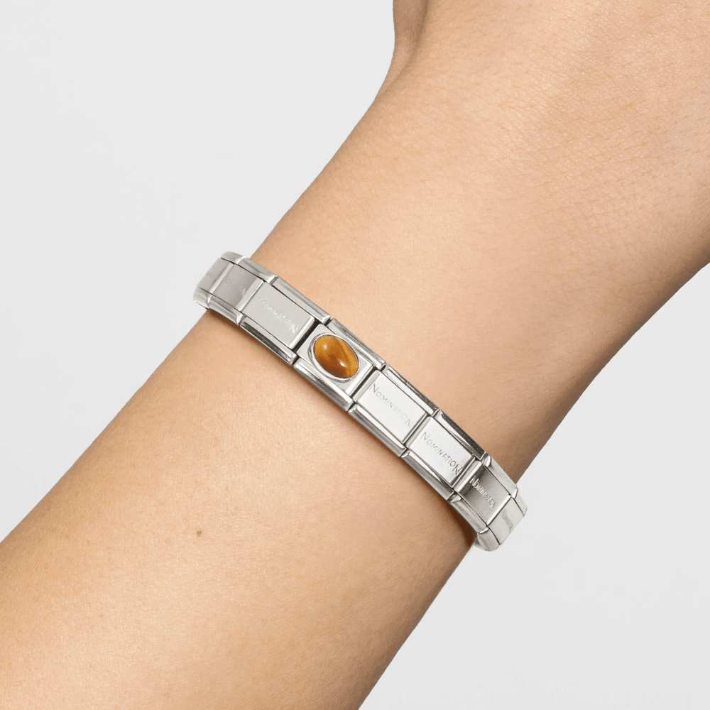 Nomination Classic Silver Tiger Eye Charm - MococoNomination330510/418033497565976Charms and Links