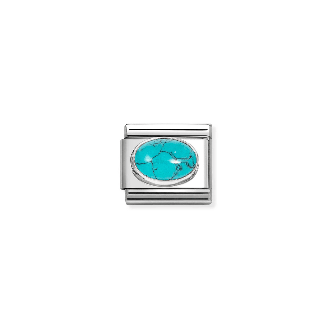 Nomination Classic Silver Vein Turquoise Charm - MococoNomination330510/498033497565990Charms and Links