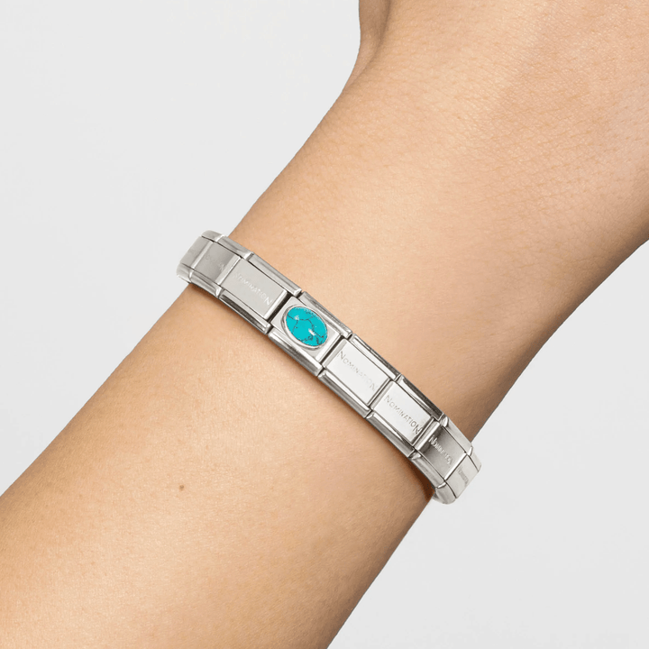 Nomination Classic Silver Vein Turquoise Charm - MococoNomination330510/498033497565990Charms and Links