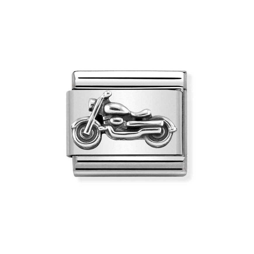 Nomination Classic Silver Vintage Motor Bike Charm - MococoNomination330101/328033497443670Charms and Links