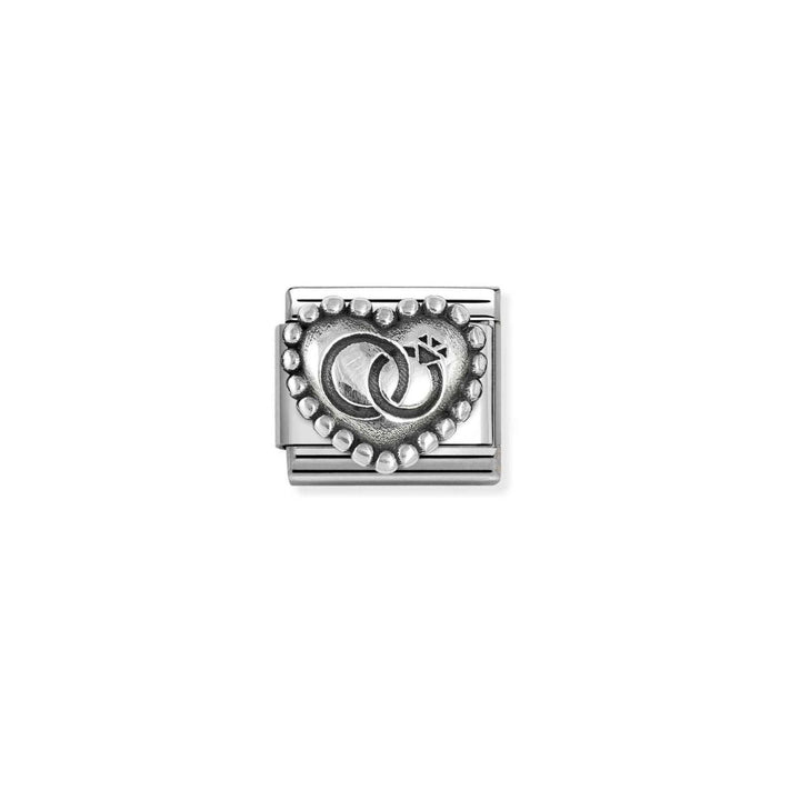 Nomination Classic Silver Wedding Rings Dotted Heart Charm - MococoNomination330101/908033497565815Charms and Links