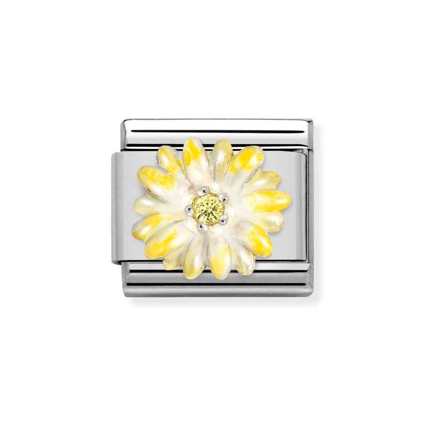 Nomination Classic Silver Yellow Flower Charm - MococoNomination330321/048033497510952Charms and Links