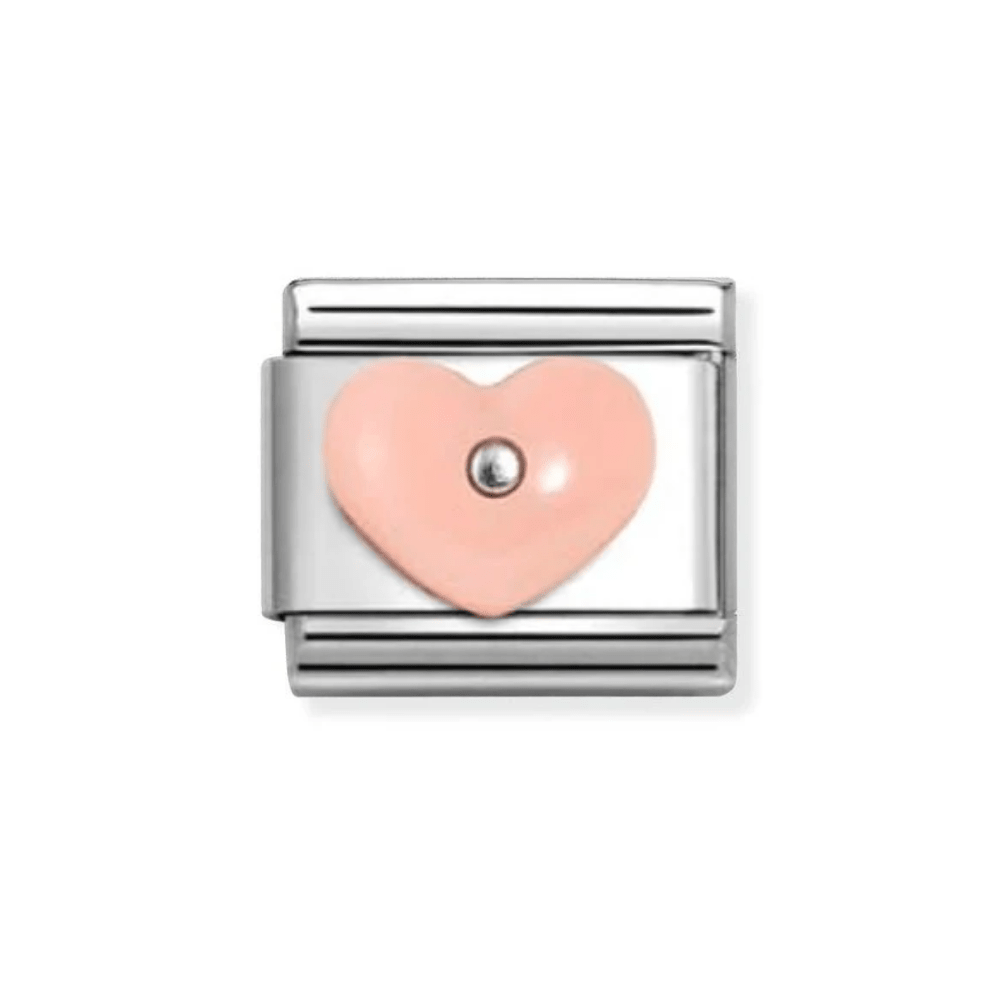 Nomination Classic Sterling Silver Heart Pink Synthetic Stone Charm - MococoNomination330509/188033497553751Charms