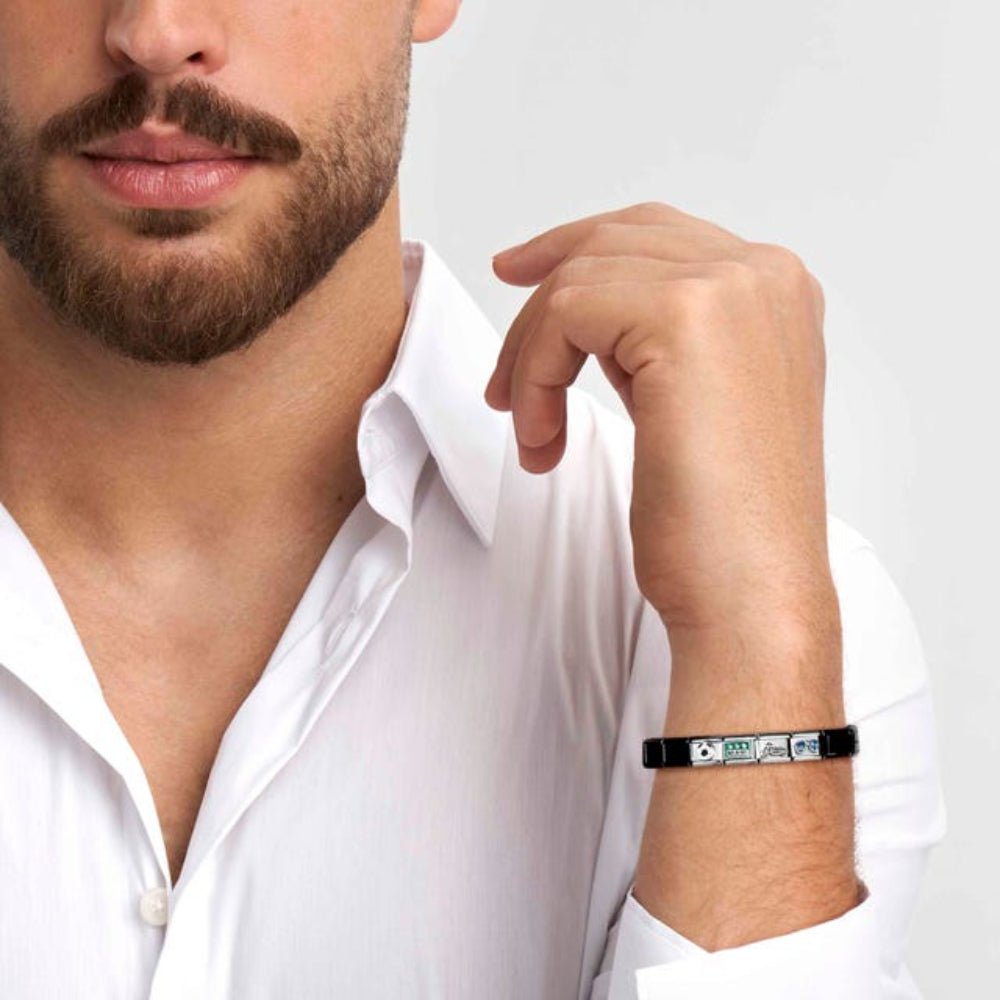 Nomination Classic Sterling Silver Teacher Black Writing Oxidized Charm Link - MococoNomination330102/398033497409041Charms