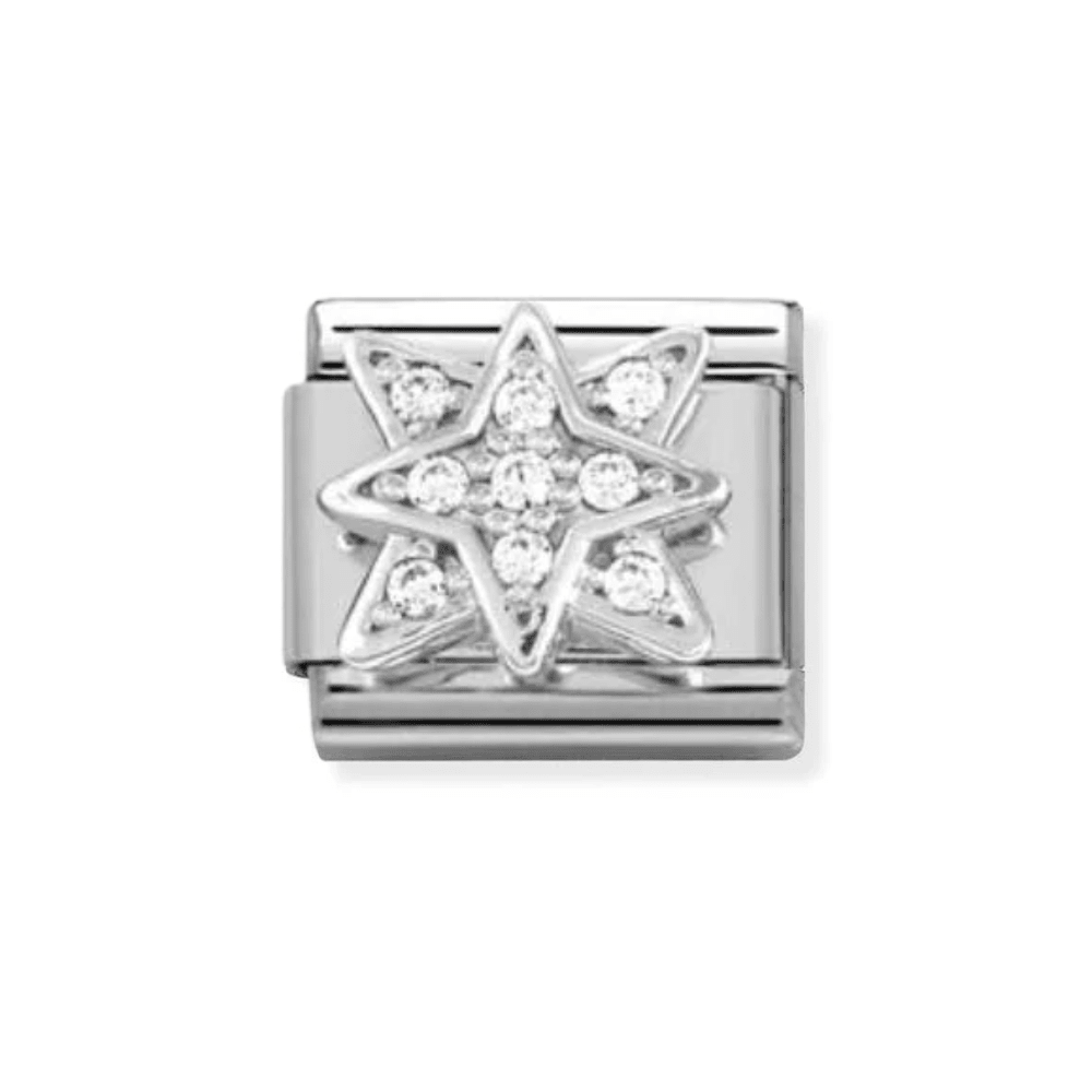 Nomination Classic Sterling Silver Windrose Cubic Zirconia Charm - MococoNomination330304/458033497528247Charms