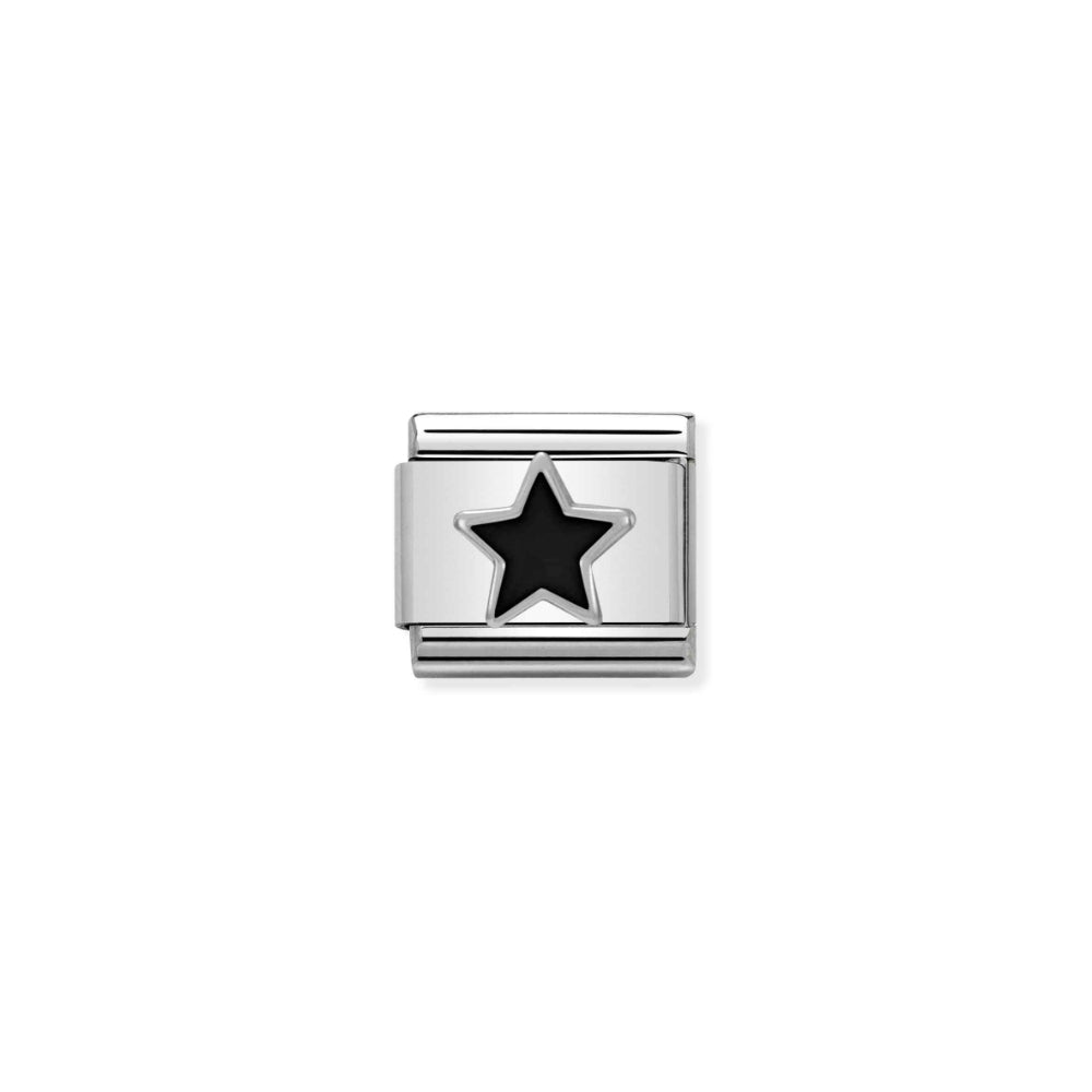 Nomination Composable Classic Black Star in Silver and Enamel Link - MococoNomination330202/058033497331977Charms and Links