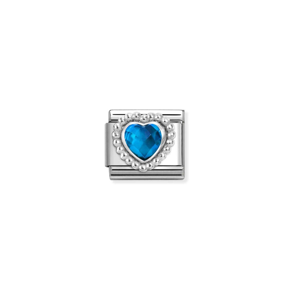 Nomination Composable Classic Faceted Blue Heart,Beaded Link - MococoNomination330606/0078033497566515Charms and Links