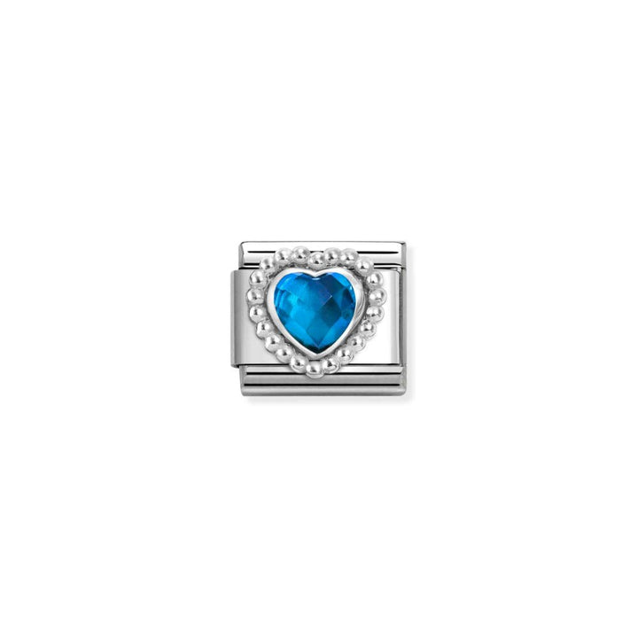 Nomination Composable Classic Faceted Blue Heart,Beaded Link - MococoNomination330606/0078033497566515Charms and Links