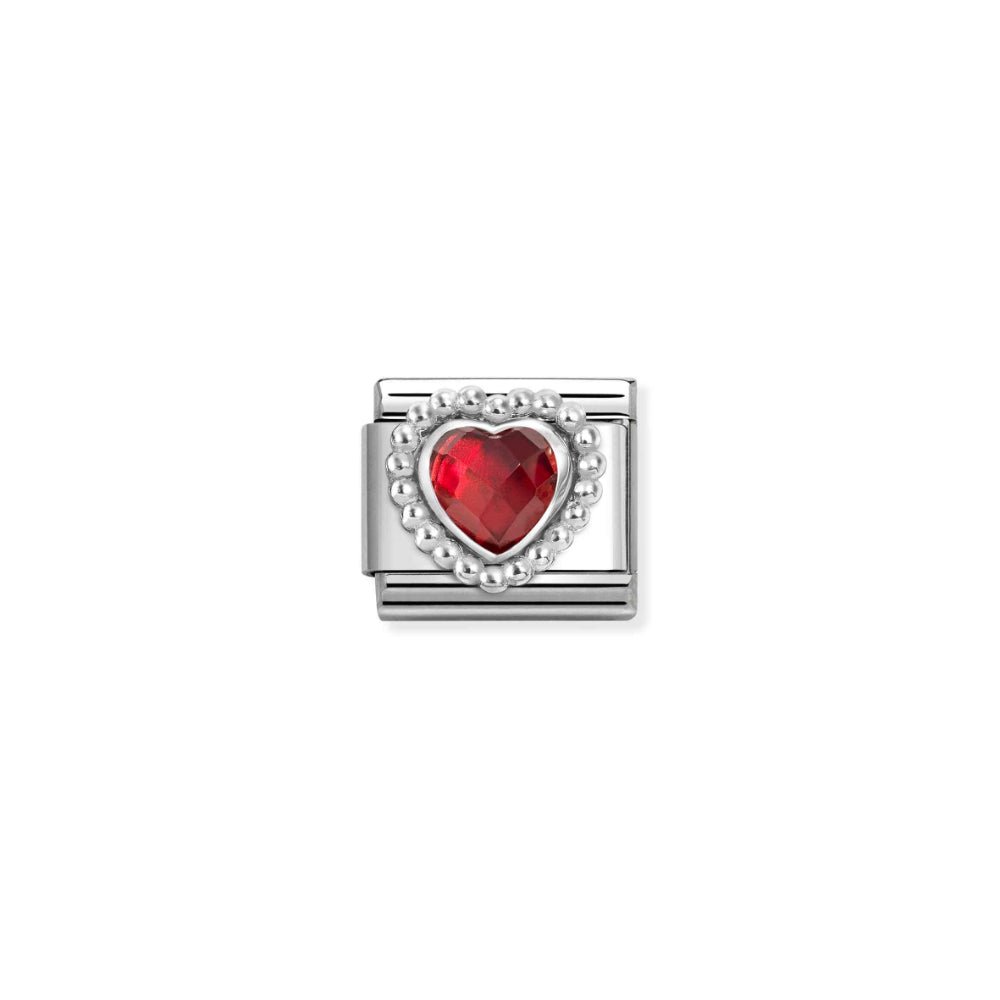 Nomination Composable Classic Faceted Red Heart,Beaded Link - MococoNomination330606/0058033497566508Charms and Links
