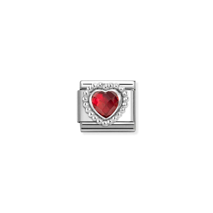 Nomination Composable Classic Faceted Red Heart,Beaded Link - MococoNomination330606/0058033497566508Charms and Links