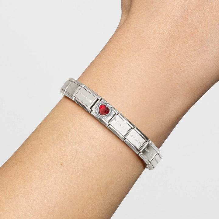 Nomination Composable Classic Faceted Red Heart,Beaded Link - MococoNomination330606/0058033497566508Charms and Links