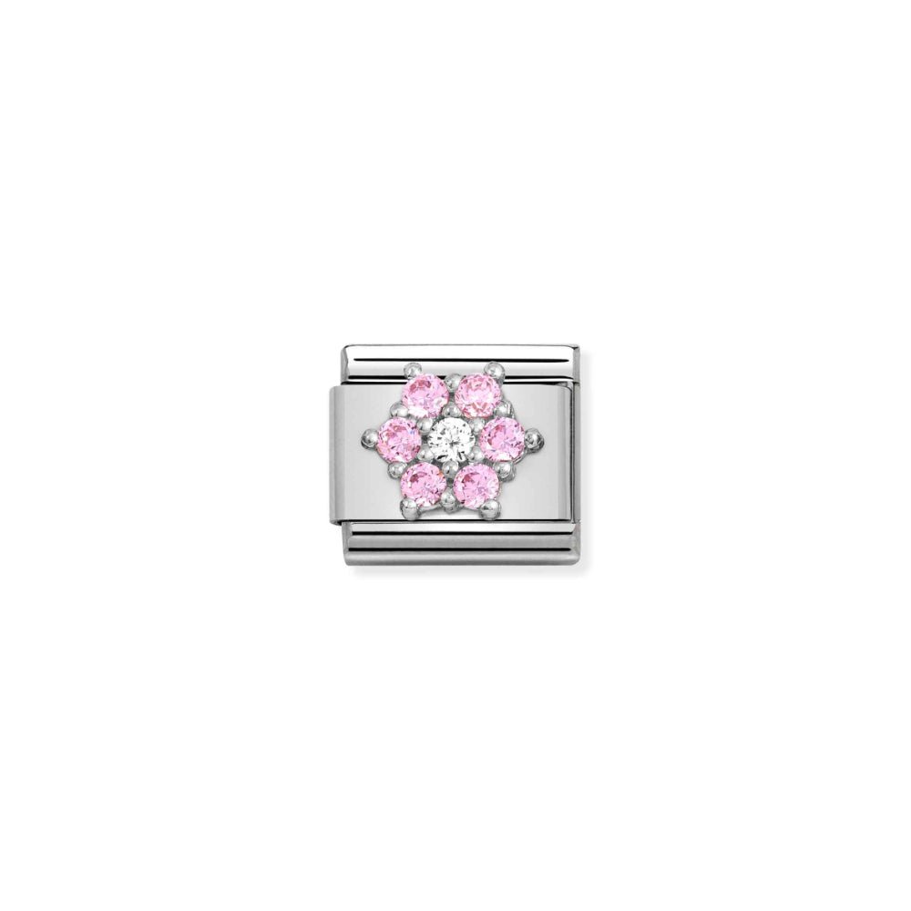 Nomination Composable Classic Flower in Silver and CZ Link - MococoNomination330322/038033497496676Charms and Links