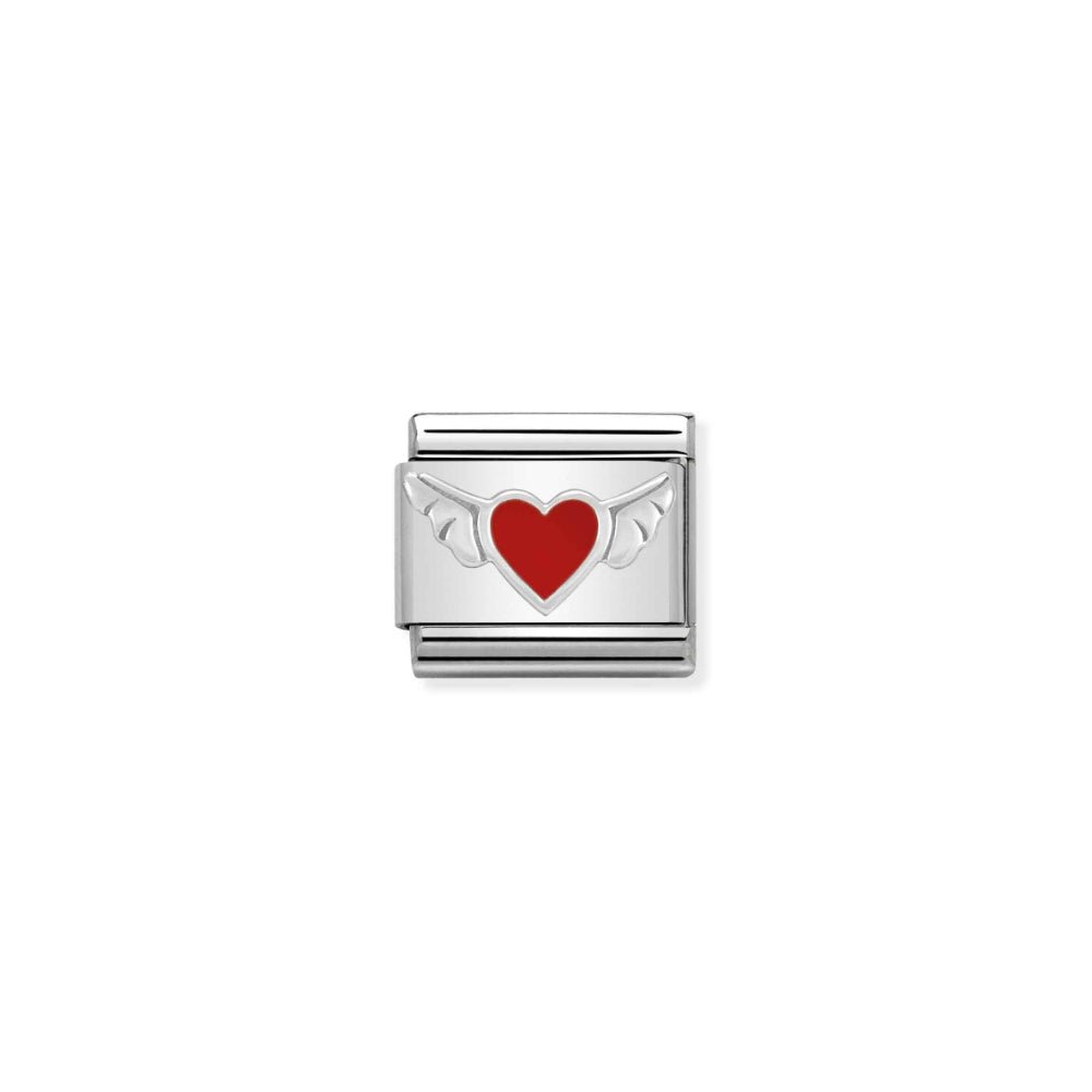 Nomination Composable Classic Heart with Wings in Enamel Link - MococoNomination330202/018033497318169Charms and Links