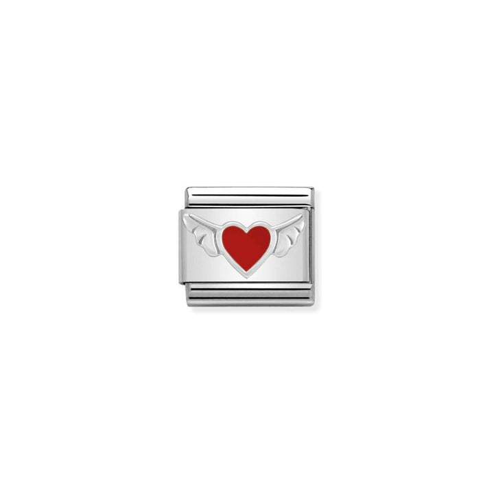 Nomination Composable Classic Heart with Wings in Enamel Link - MococoNomination330202/018033497318169Charms and Links