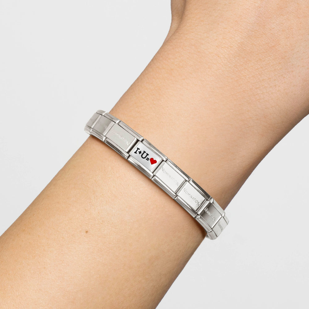 Nomination Composable Classic I+U=Love Red Heart Link image 1